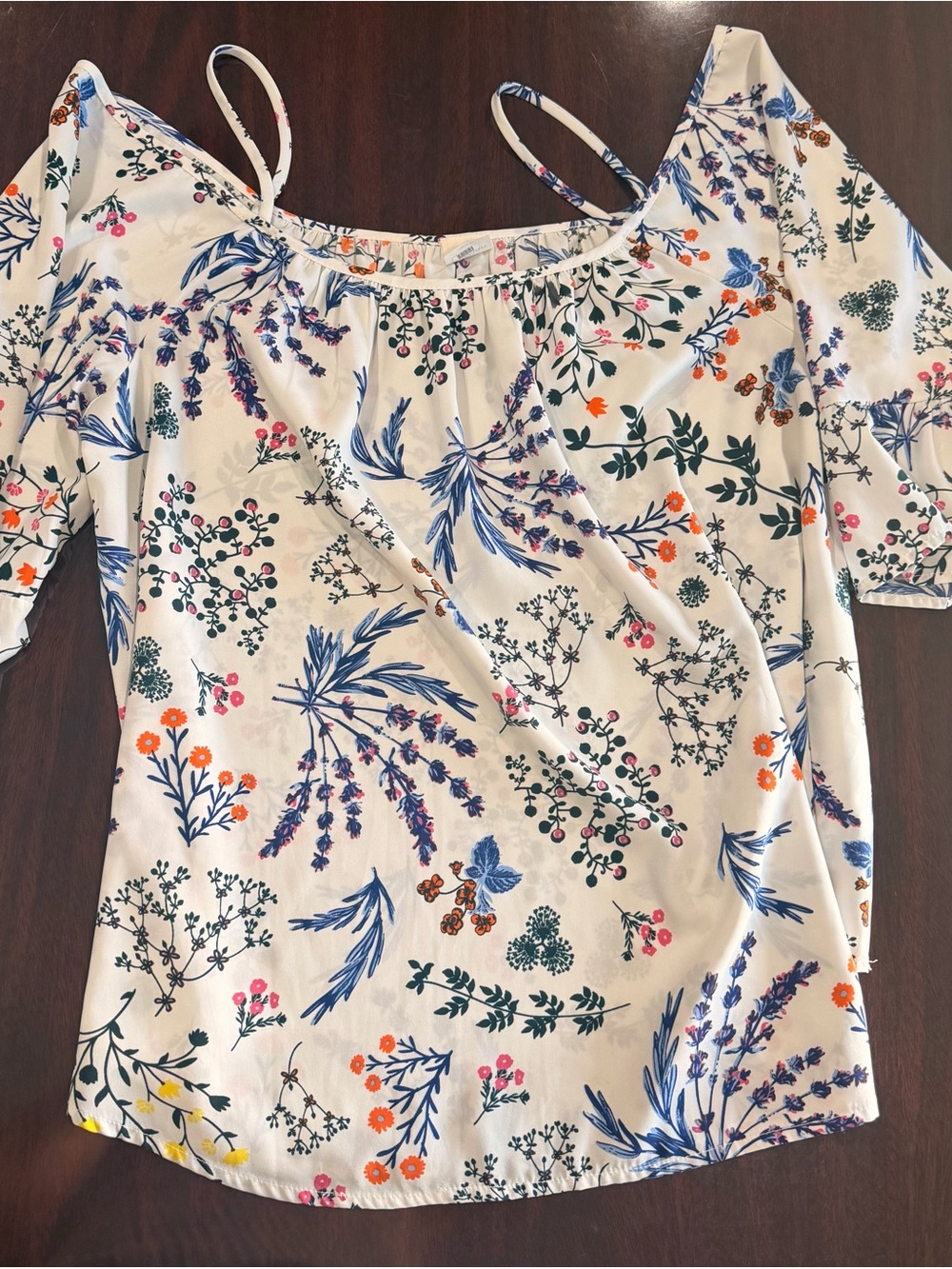 Kaleigh (Stitch Fix) Floral Off-Shoulder Women's Top - White